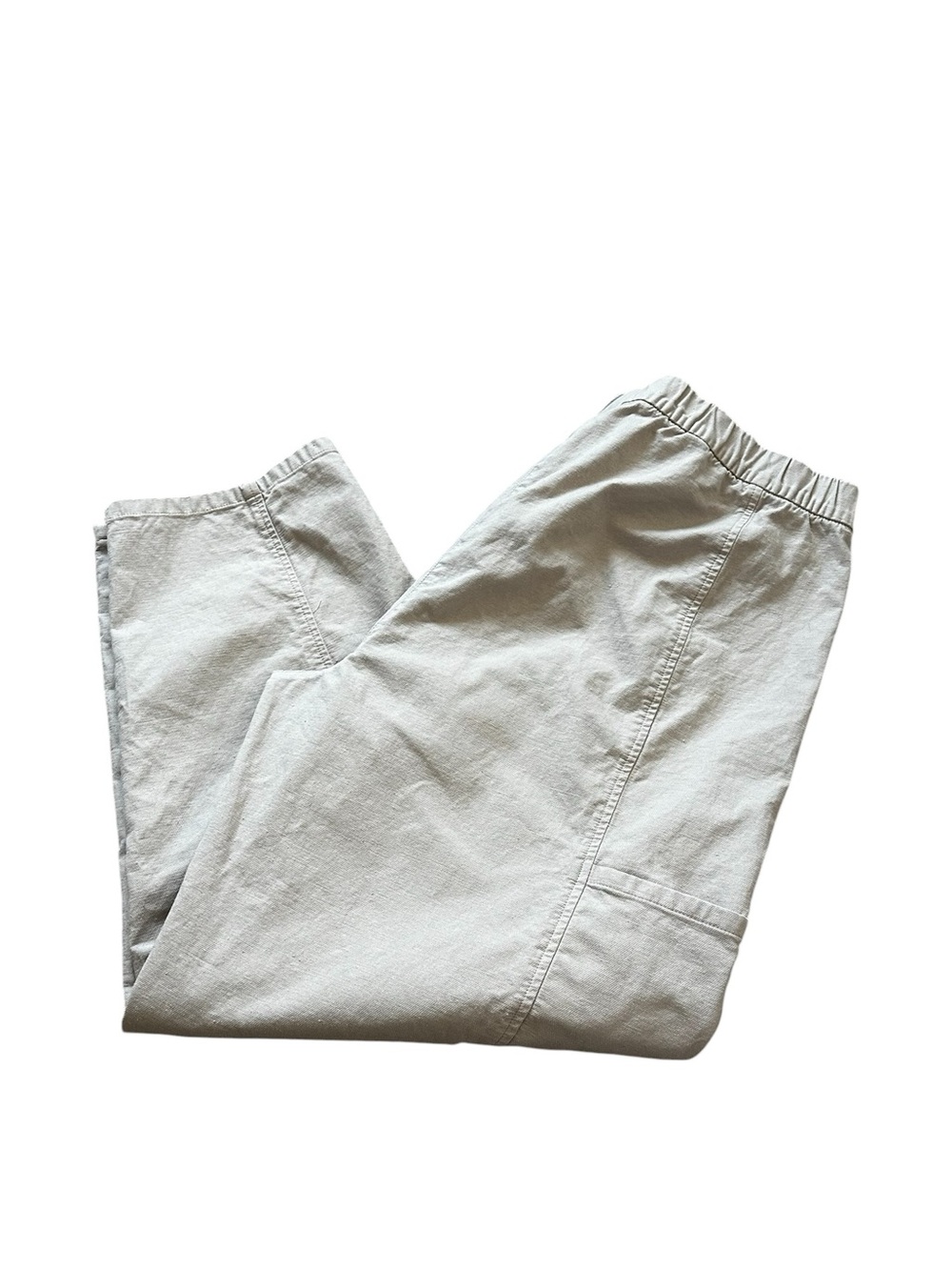Eileen Fisher Cotton Hemp Stretch Lantern Pant Minimalist Lagenlook Travel - Picture 6 of 9